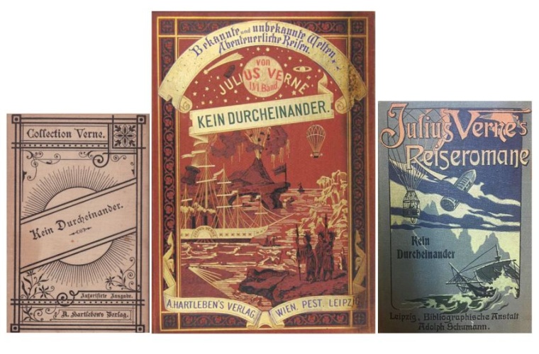 Jules Vernes Roman Kein Durcheinander in der deutschen Erstausgabe (1889),...