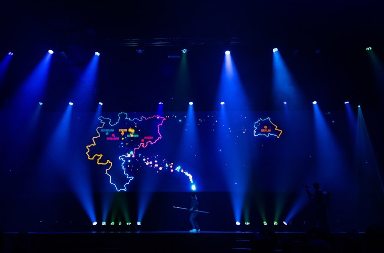 Lasershow Schlussfeier