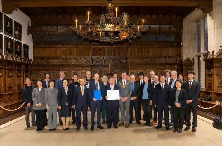 Im Friedenssaal des Münsteraner Rathauses versammelten sich die Unterzeichner...