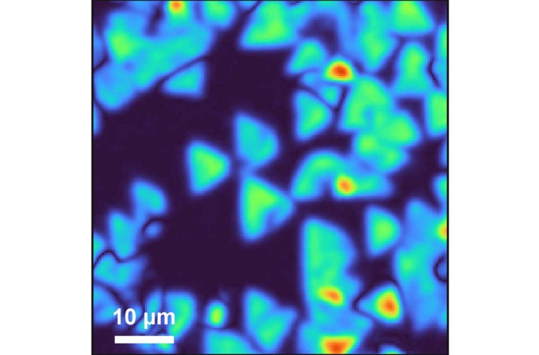 SFG-Mikroskopbild eines Monolayers von Bornitrid.