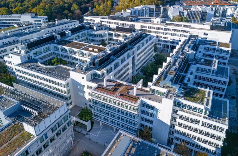 Weisses Quartier Vogelperspektive