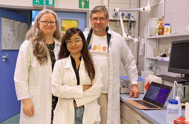 Dana Cialla-May, Aradhana Dwivedi und Dr. Vladimir Sivakov (von links)