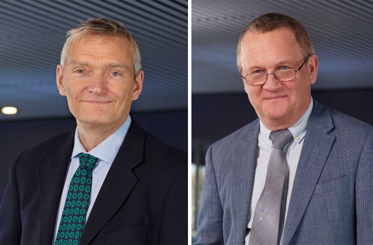Thomas Tschentscher und Serguei Molodtsov (Bild: European XFEL)