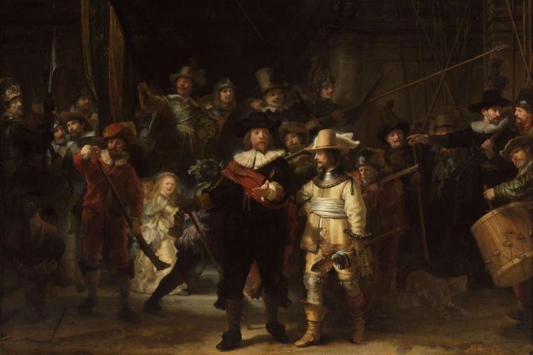 Abb.: Rembrandts berühmtes Gemälde „Die Nachtwache“.