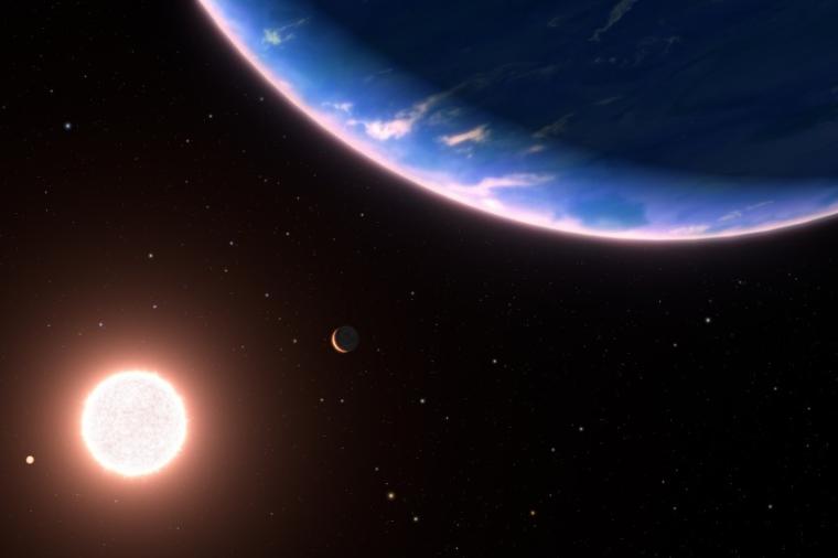 künstlerische Darstellung des Exoplaneten GJ 9827d