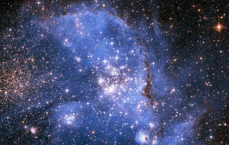 Abb.: Das massereichste Sternentstehungsgebiet NGC346 in der Kleinen...