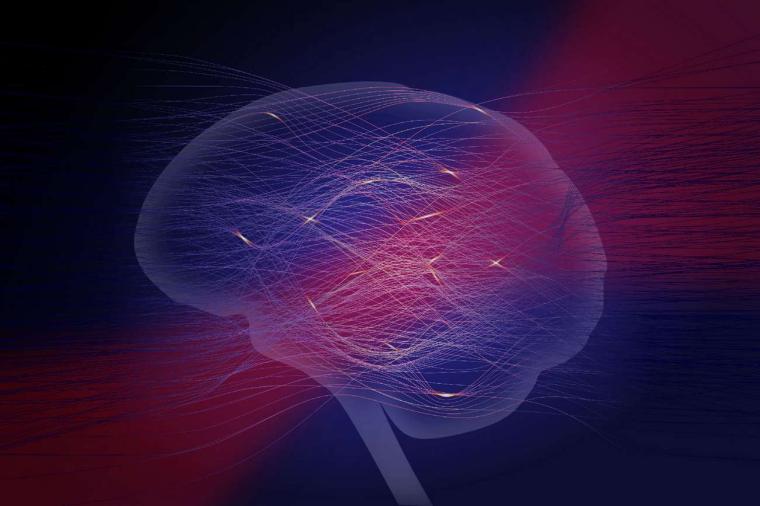 Abb.: Künstlerische Darstellung eines neuromorphen Systems aus Lichtleitern.