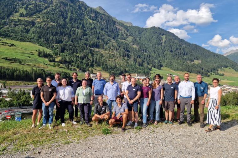 Abb.: Teilnehmer des Kickoff-Meetings in Airolo, Schweiz