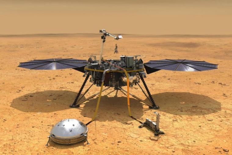 Abb.: Die NASA-Mission InSight war das erste geophysikalische Observatorium auf...