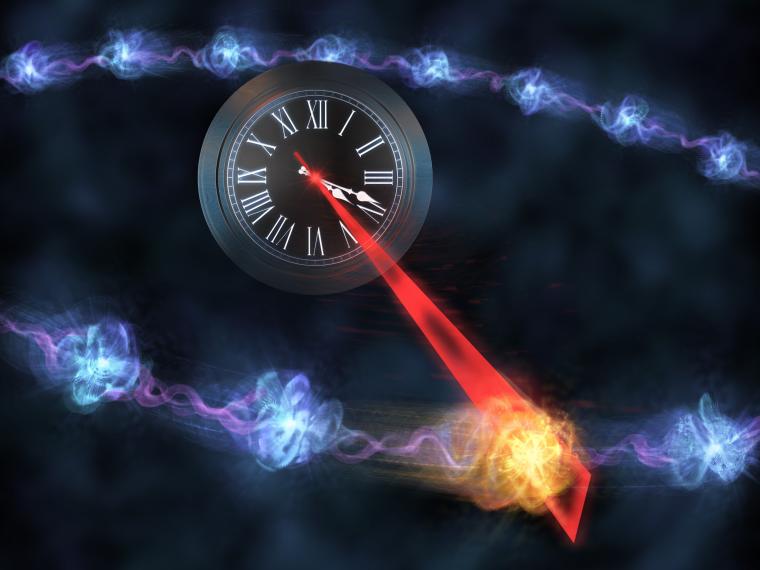 Abb.: Illustration einer auf Quanteneffekten beruhende Uhr.