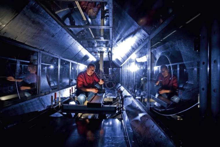 Im Windkanal des Max-Planck-Instituts für Dynamik und Selbstorganisation in...