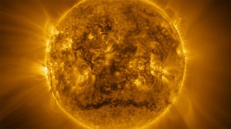 UV-Aufnahme der Sonne vom Satelliten “Solar Orbiter”