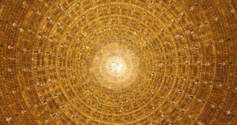 Ansicht der Photomultiplier-Röhren von JUNO