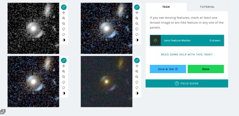 Auf der Seite Zooniverse.org kann man in wenigen Sekunden pro Bild die...