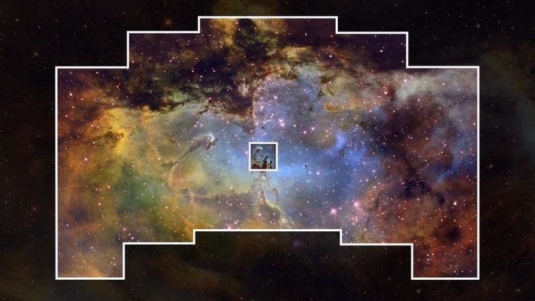 Das Sichtfeld des Nancy Grace Roman Space Telescope ist hundertmal größer als...