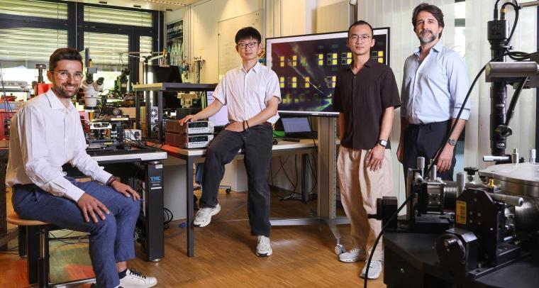 From left to right: co-authors Luca Mazzone, Yuan Zong, Hongkeng Zhu and Elison...
