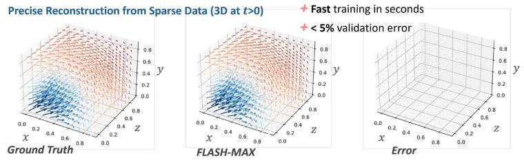 Sparse-data Maxwell Reconstruction with Exact Hidden-unit Structure