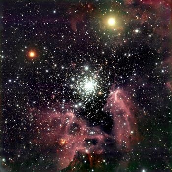 Abb.: Bild des massereichen Stern­haufens NGC 3603, auf­ge­nommen mit dem...