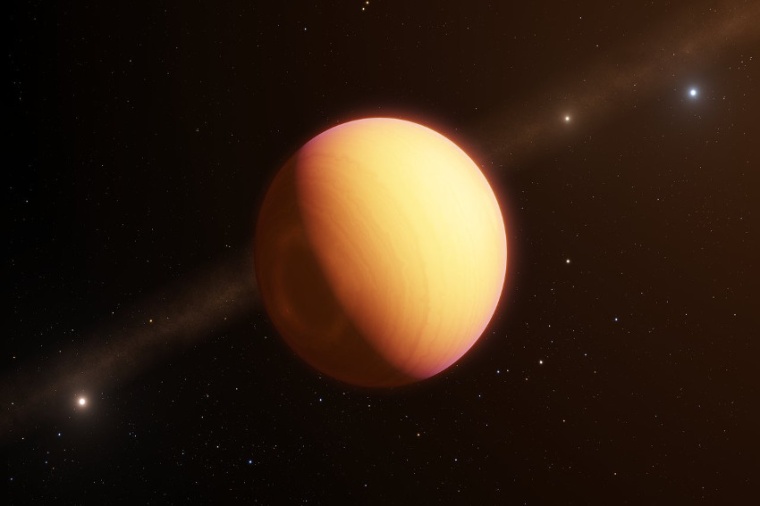 Abb.: Exoplanet HR 8799 e konnte mit Hilfe der neuen Technik getrennt vom...