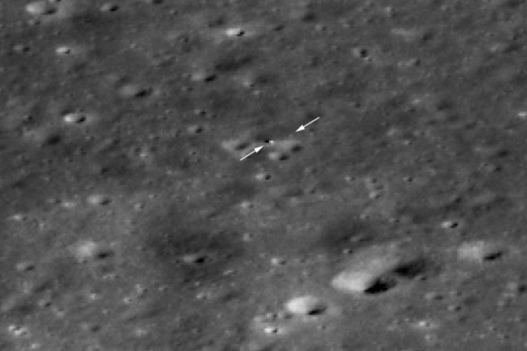 Abb.: Dem Lunar Reconnaissance Orbiter ist es gelungen, den chinesischen Lander...