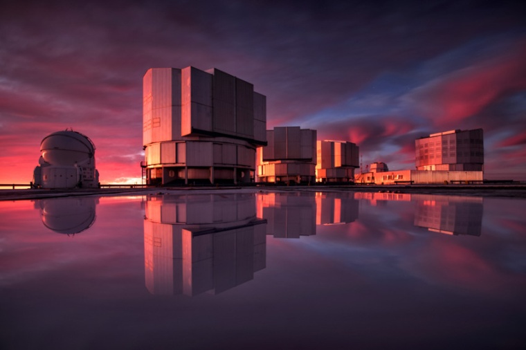 Abb.: Am Very Large Telescope der ESO machte das modi­fizierte Instrument...