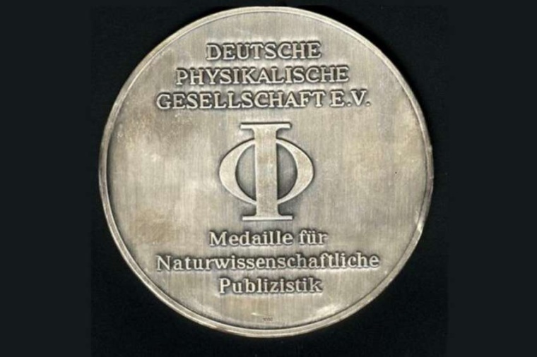 Abb.: Medaille für naturwissenschaftliche Publizistik der Deutschen...