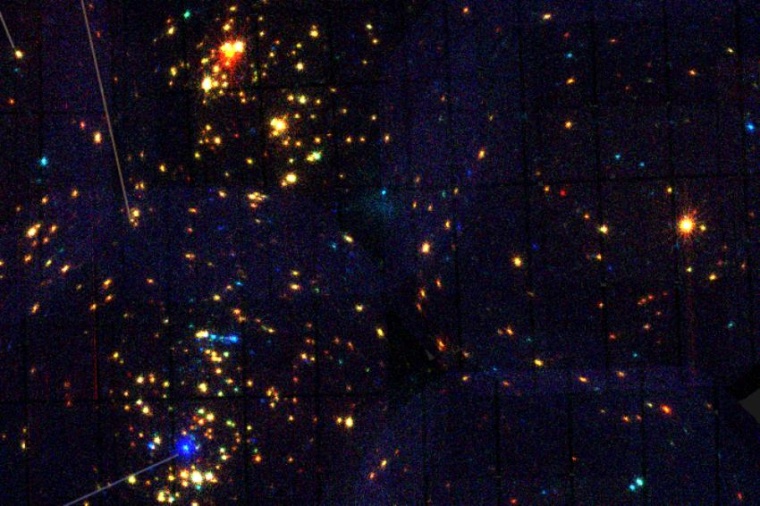 Abb.: Kombinierte Röntgenbeobachtungen des offenen Sternhaufens NGC 2264...