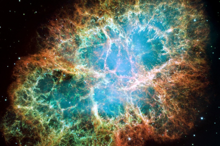 Abb.: Der Krebsnebel ist der wohl bekannteste Überrest einer Supernova. (Bild:...