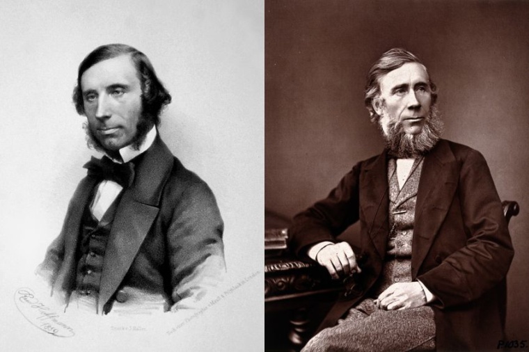 John Tyndall im Jahr 1859 (links) und Ende der 1870er-Jahre (Foto: Wellcome...