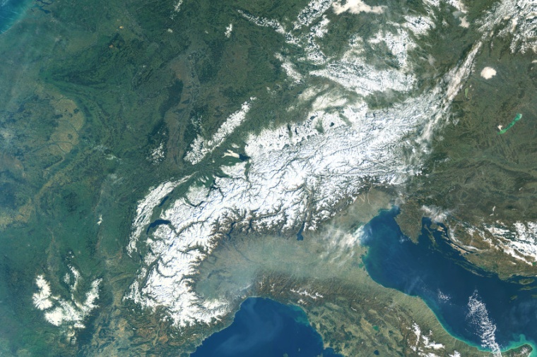 Abb.: Noch immer heben sich die Alpen schneller als sie durch Erosion...