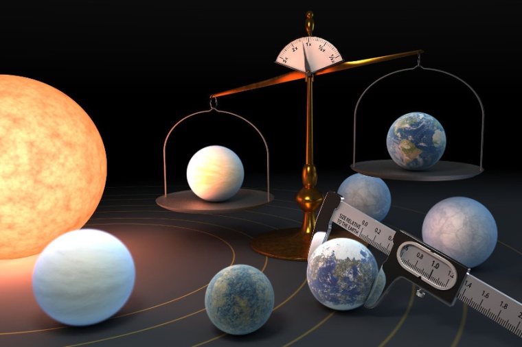 Abb.: Illustration des Trappist-1-Systems: Das Planeten­system beherbergt die...