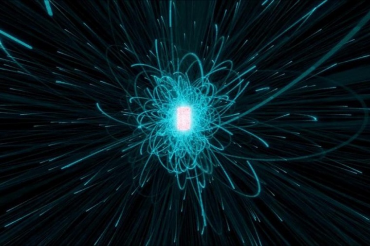 Abb.: Dieses Bild visualisiert ein ultrakaltes Plasma mit 2000 Ionen (roter...