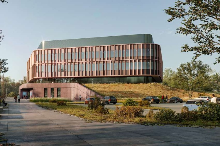 Abb.: So sieht der Entwurf für den geplanten Forschungsbau „OPTICUM –...