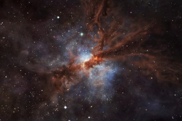 Abb.: Künstlerische Darstellung der Galaxie NGP-190387 (Bild: ESO / M....