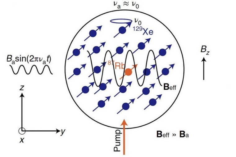 Abb.: Schematische Dar­stel­lung des Prinzips des Spin­ver­stärkers....
