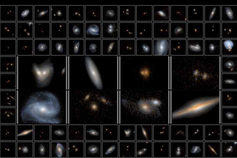 Abb.: Galaxien der letzten zehn Milliarden Jahre, die im 3D-DASH-Programm...