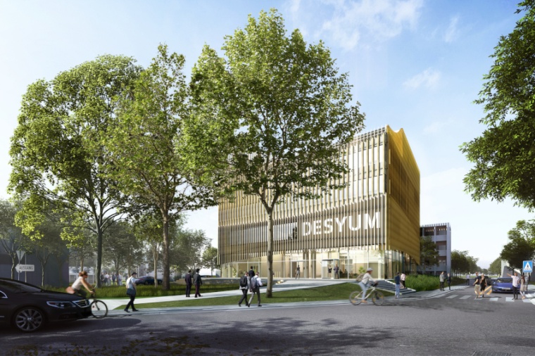 Abb.: So soll das DESYUM, das neue Besucher­zentrum am Desy in Hamburg...