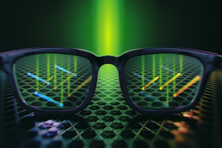 Abb.: „3D-Brille“ für topologisches Quanten­material (Bild: J. Bandmann /...