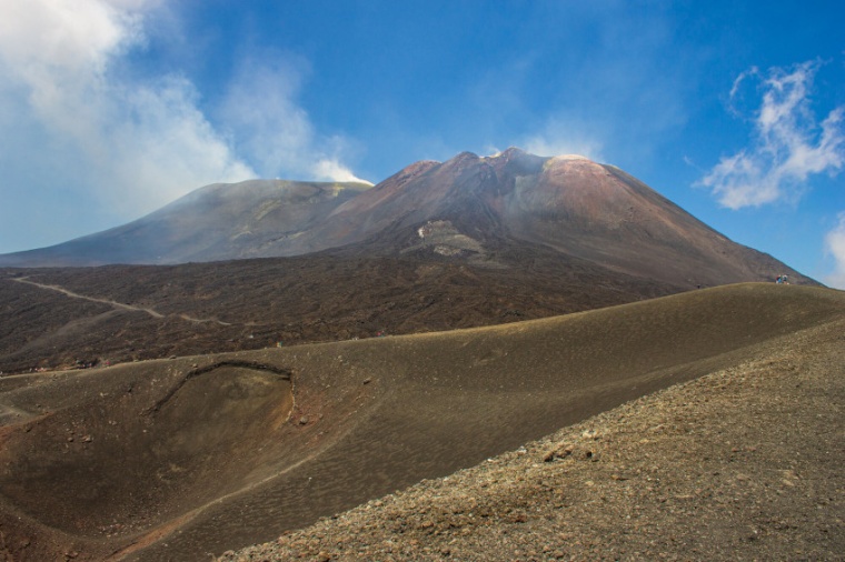 Abb.: Der Vulkan Ätna auf Sizilien im August 2022. (Bild: J. Meßerschmidt)