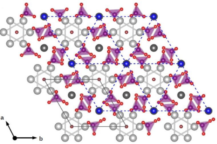 Abb.: Berechnete Kristallstruktur des neu entdeckten Materials LK-99. (Bild: TU...