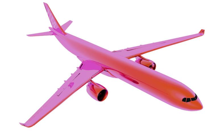 Illustration eines effizienten Langstreckenflugzeugs mit UHBR Triebwerken und...