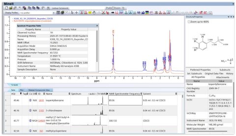 Custom edition integrates Nanalysis NMR database with advanced spectral analysis tools, exclusively available through Nanalysis.