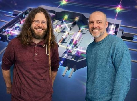 Marcus Huber (links) und Nicolai Friis; Das neue Quanten-Gate
