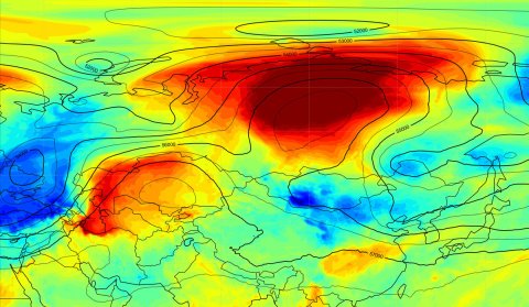 Temperaturanomalien während der Hitzewelle in Sibirien im Jahr 2020, die historische Rekorde brach und unter anderem schwere Waldbrände verursachte. (Abbildung: Zhongwei Zhang, KIT)