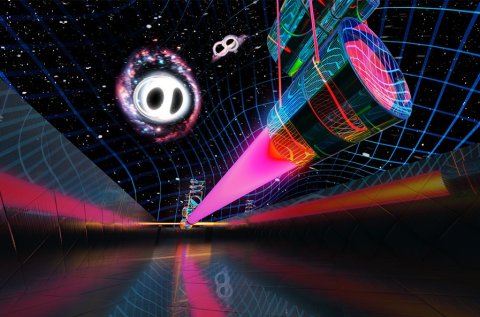 Künstlerische Darstellung von astrophysikalischer Kalibrierung