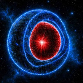 Künstlerische Darstellung des Innern eines Gravasterns